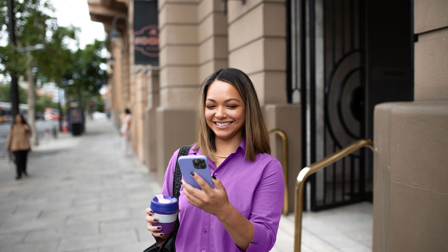Girl looking at her phone