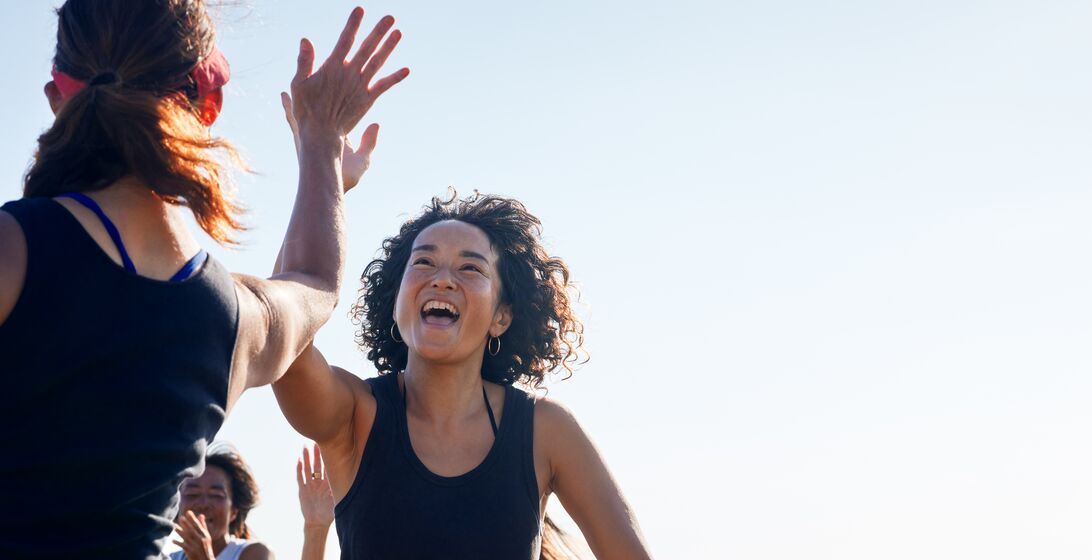 The women look delighted.