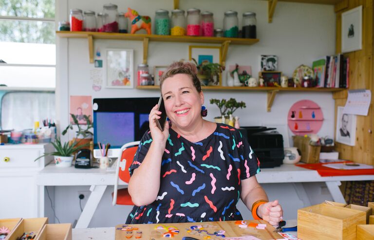 Woman, Mother, businessperson, wife, friend, designer, maker, crafter, Strong, proud, happy