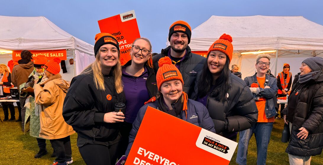 Beyond Bank member experience staff participating in Walk a Mile