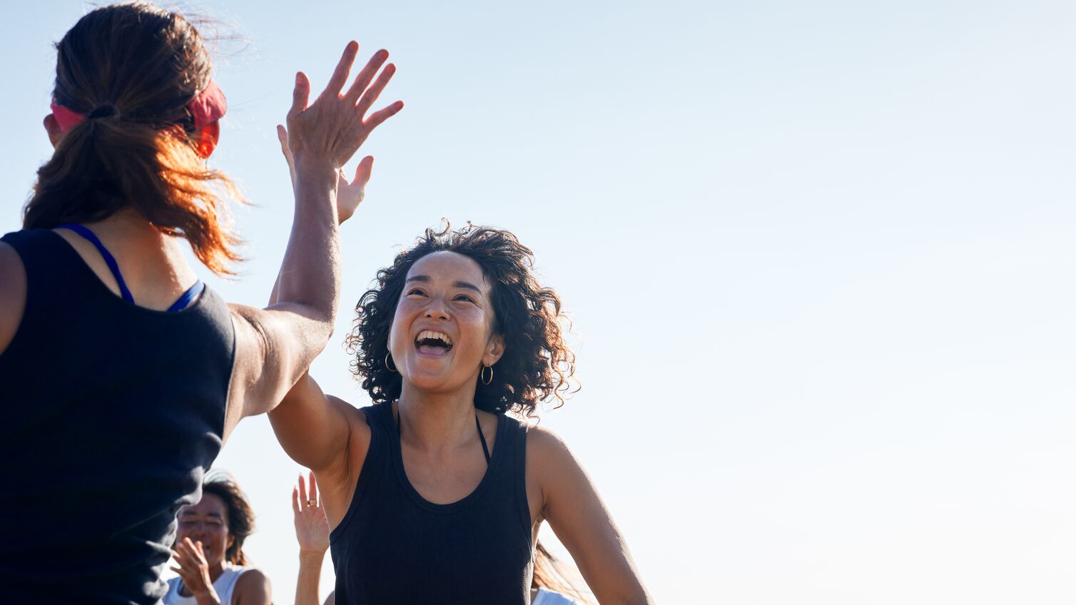 The women look delighted.