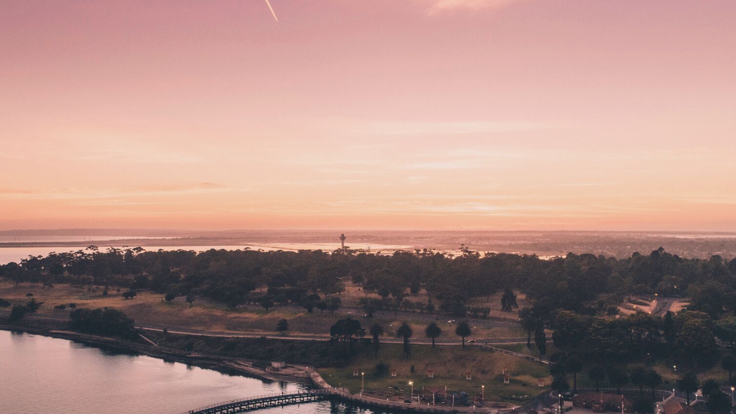 Photo of Geelong waterfront swimming area with pontoon floating in water